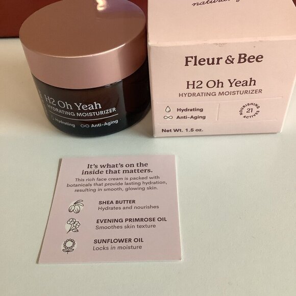FLEUR & BEE H2 OH YEAH HYDRATING MOISTURIZER 1.5oz New In Box - Picture 8 of 9